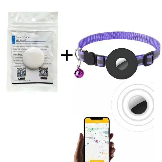 INZYX Bluetooth Pet Locator Tag for Dogs and Cats, Collar-Attached Anti-Lost Finder with Companion App, Short-Range Indoor Pet Finder