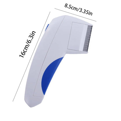 INZYX Electric Flea and Lice Remover Comb for Dogs and Cats, USB Rechargeable Pet Grooming Tool, Chemical-Free Pest Control Comb