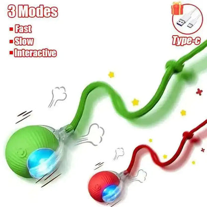 Smart Dog Interactive Ball Toys Automatic Rolling Ball Rechargeable Electric Pet Interactive Toy Dog Cat Training Imitate Mouse