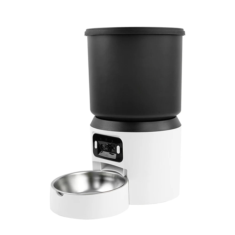 INZYX 4L Automatic Pet Feeder with HD Camera, Wi-Fi Smart Dog and Cat Food Dispenser with Timer, App Control and Two-Way Audio