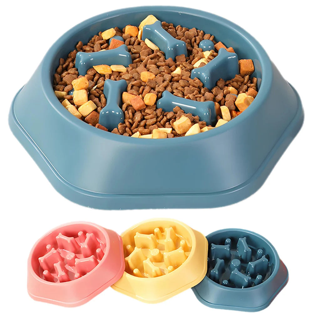 INZYX Slow Feeder Dog Bowl, Maze Puzzle Bowl for Dogs and Cats, Anti-Choking Non-Slip Pet Food Bowl for Fast Eaters