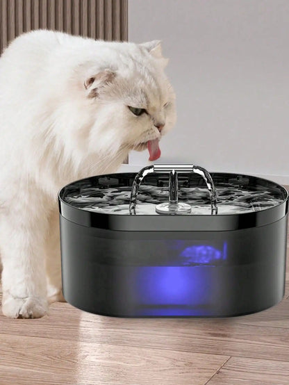 INZYX Cat Water Fountain 2.2L, Ultra-Quiet Automatic Pet Drinking Fountain with Filter for Cats and Small Dogs