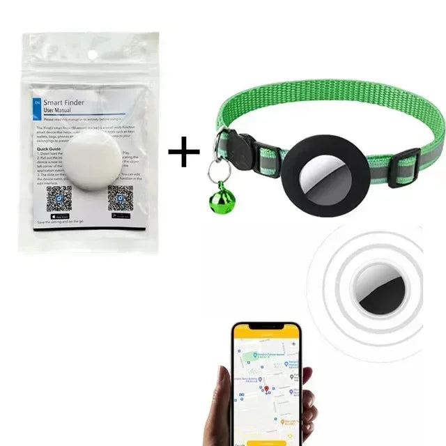 INZYX Bluetooth Pet Locator Tag for Dogs and Cats, Collar-Attached Anti-Lost Finder with Companion App, Short-Range Indoor Pet Finder