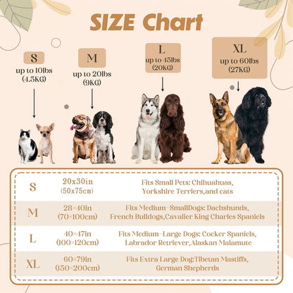 INZYX Paw Print Fleece Pet Blanket for Dogs and Cats, Soft Plush Throw for Sofa, Crate, and Car Seat, Machine Washable