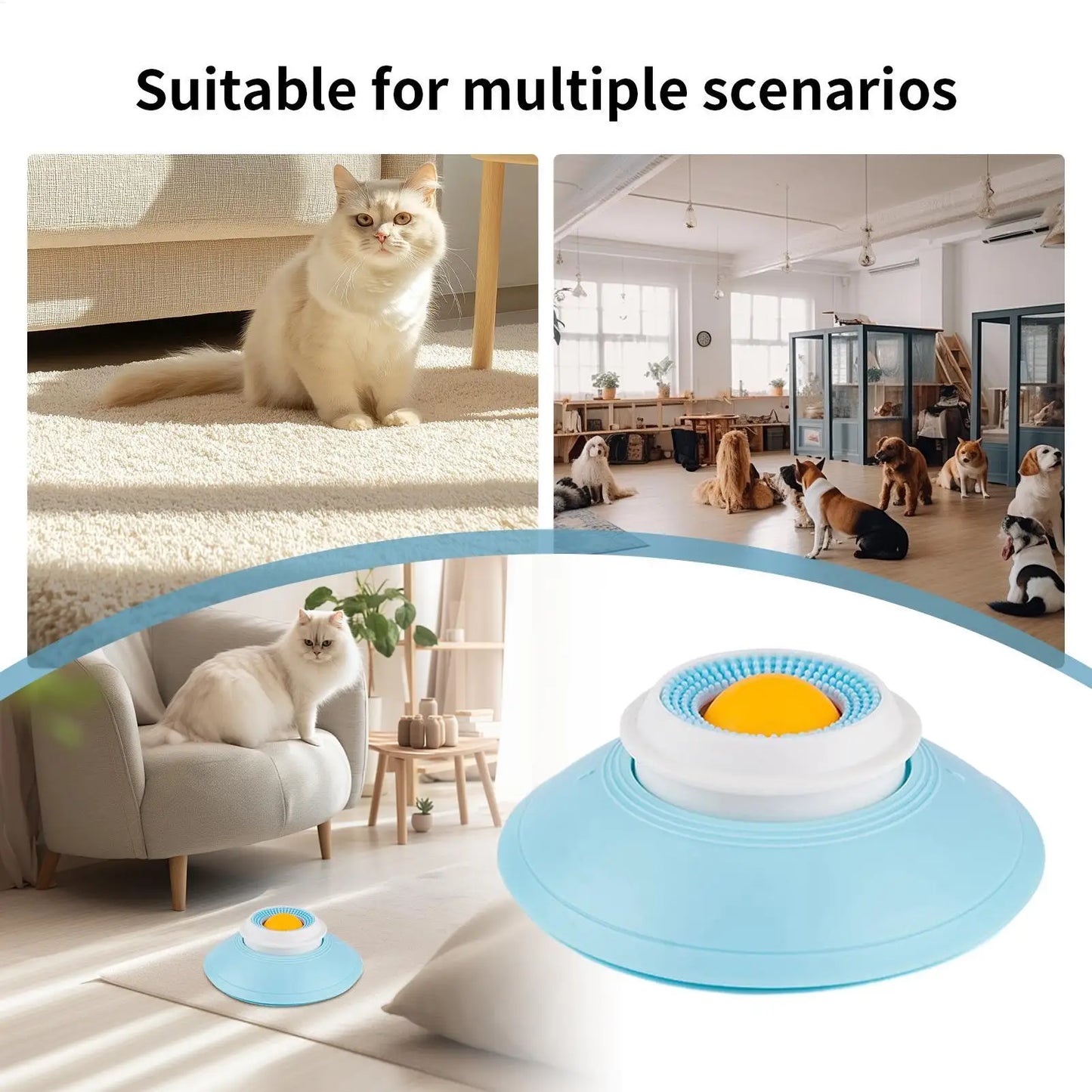 INZYX Slow Feeder Lick Mat for Dogs and Cats, Silicone Dog Bowl with Suction Cups, Anti-Choking Slow Feeding Mat for Wet and Dry Food