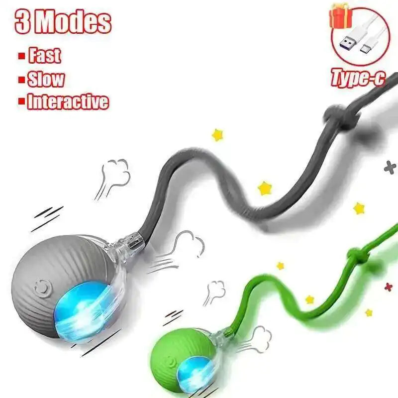 Smart Dog Interactive Ball Toys Automatic Rolling Ball Rechargeable Electric Pet Interactive Toy Dog Cat Training Imitate Mouse
