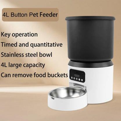 INZYX 4L Automatic Pet Feeder with HD Camera, Wi-Fi Smart Dog and Cat Food Dispenser with Timer, App Control and Two-Way Audio