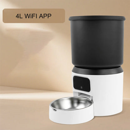INZYX 4L Automatic Pet Feeder with HD Camera, Wi-Fi Smart Dog and Cat Food Dispenser with Timer, App Control and Two-Way Audio