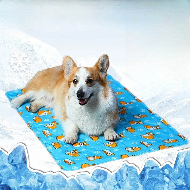 INZYX Pet Cooling Mat for Dogs and Cats, Pressure-Activated Gel Cooling Pad, Non-Toxic Summer Pet Bed for Crate, Car, and Kennel